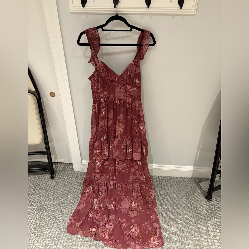 Miami for Francesca's. Darlene Floral Tiered Dress.